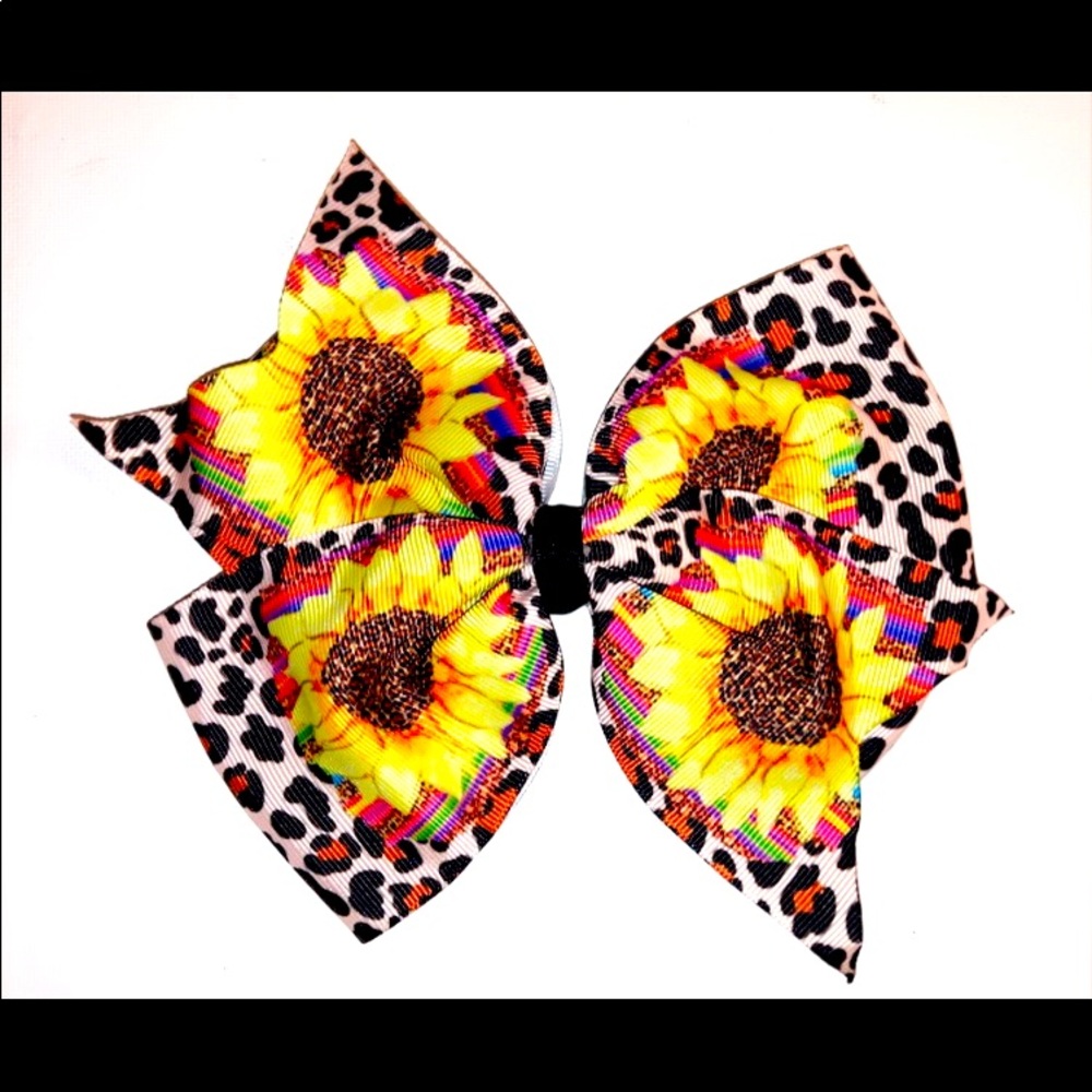 Large Sunflower Bow ✨FREE SHIPPING ON 5+ BOWS✨